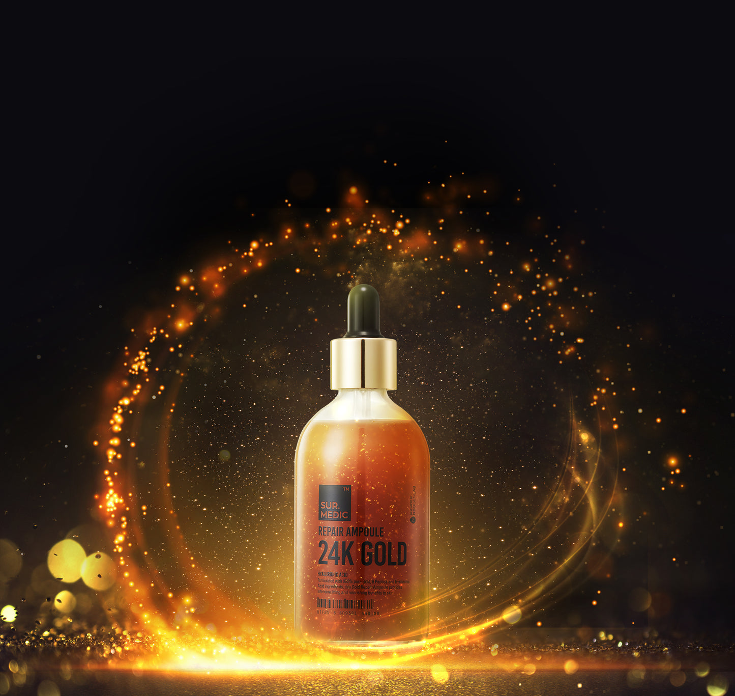 [1BOX/ 40ea] SUR.MEDIC+ 24K GOLD REPAIR AMPOULE 3.38 oz / 100ml