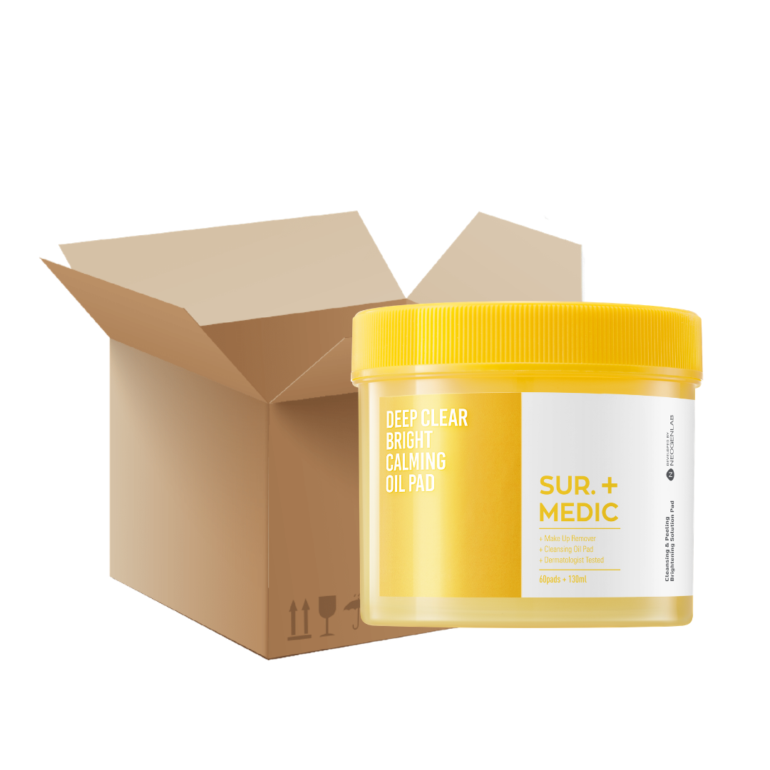 [1box/ 30ea] SUR.MEDIC+ DEEP CLEAR BRIGHT CALMING OIL PAD 4.39 oz / 130ml