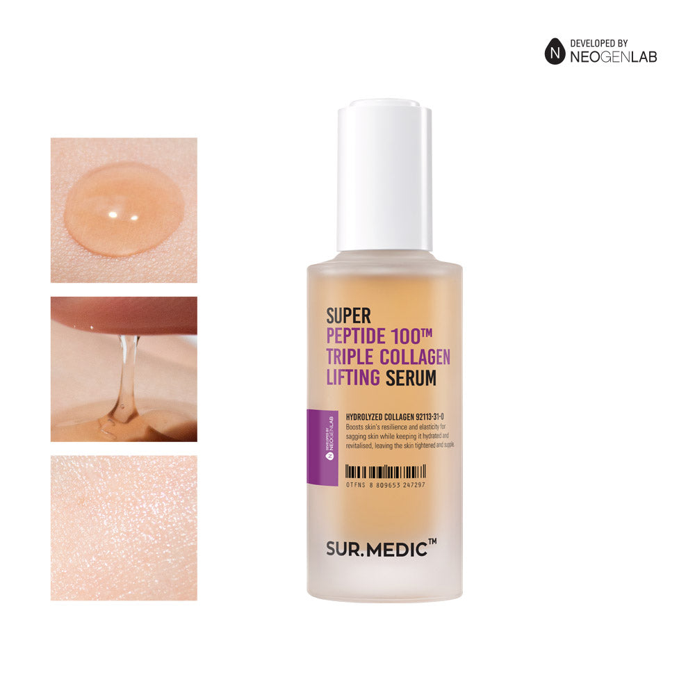 [1BOX/ 54ea] SUR.MEDIC+ SUPER PEPTIDE 100 COLLAGEN LIFTING SERUM 1.69 oz / 50ml