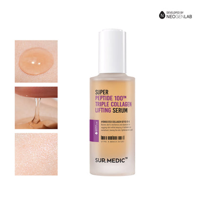 [1BOX/ 54ea] SUR.MEDIC+ SUPER PEPTIDE 100 COLLAGEN LIFTING SERUM 1.69 oz / 50ml