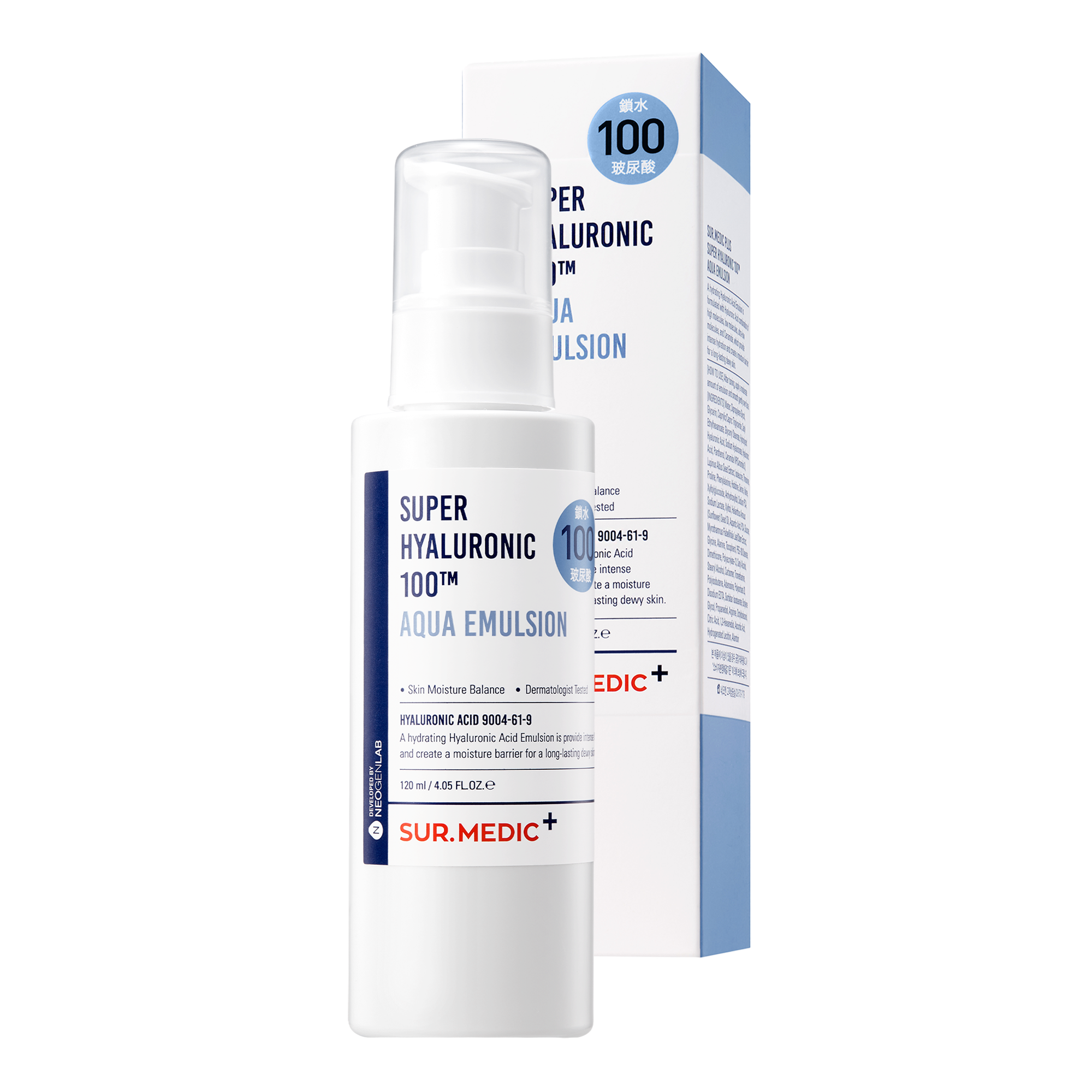 SUR.MEDIC+ SUPER HYALURONIC 100TM AQUA EMULSION 4.05 oz / 120ml