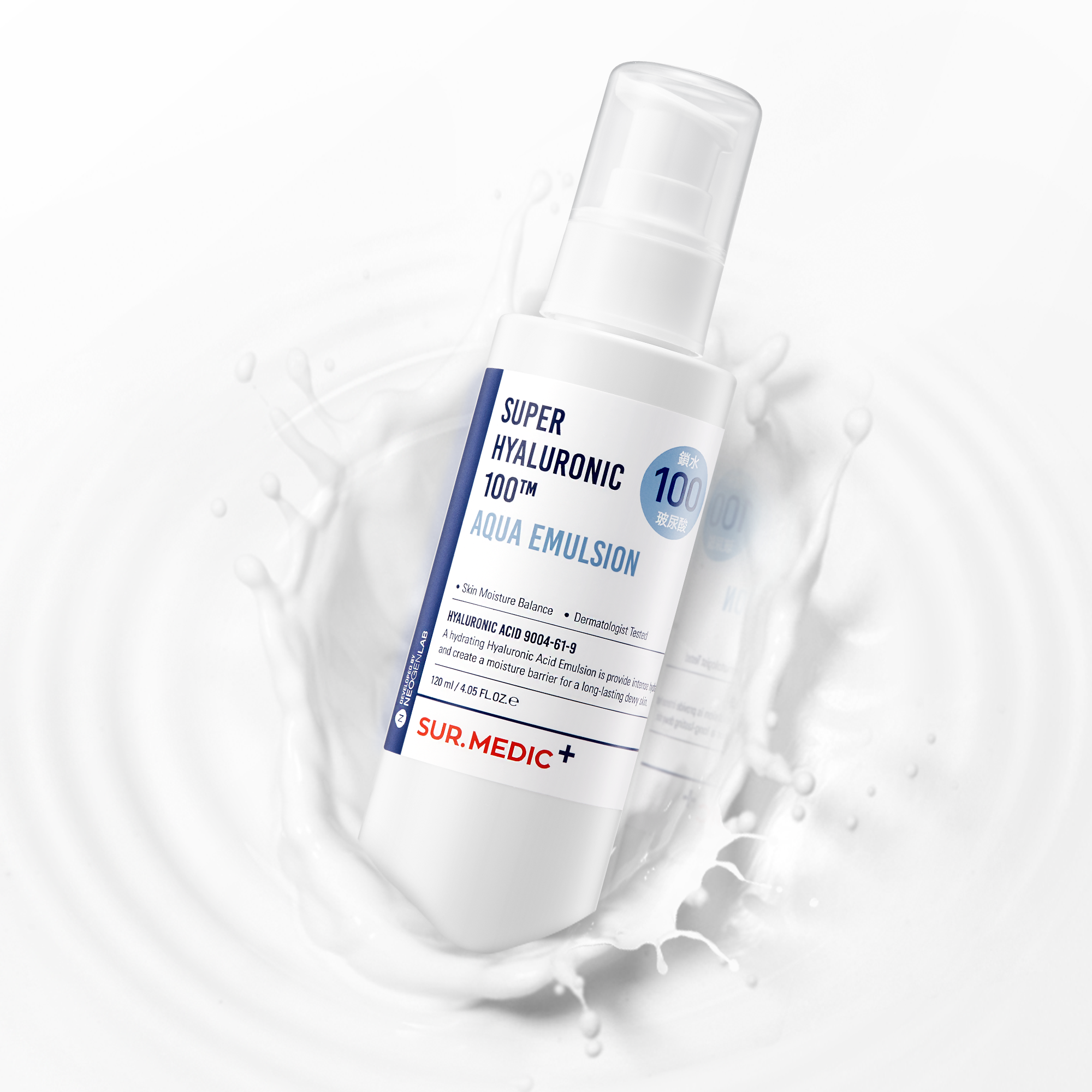 SUR.MEDIC+ SUPER HYALURONIC 100TM AQUA EMULSION 4.05 oz / 120ml