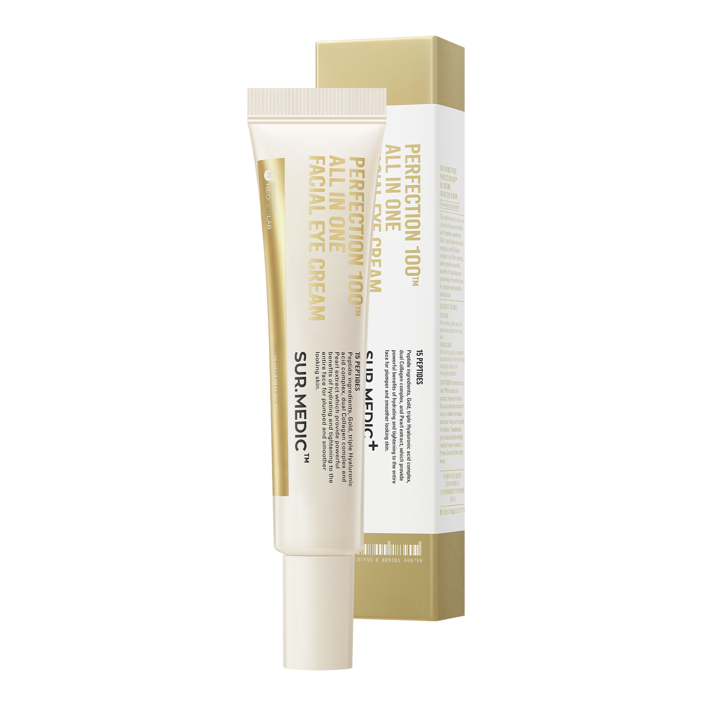 [1BOX/ 130ea] SUR.MEDIC+ PERFECTION 100 ALL IN ONE FACIAL EYE CREAM 1.18 oz / 35ml