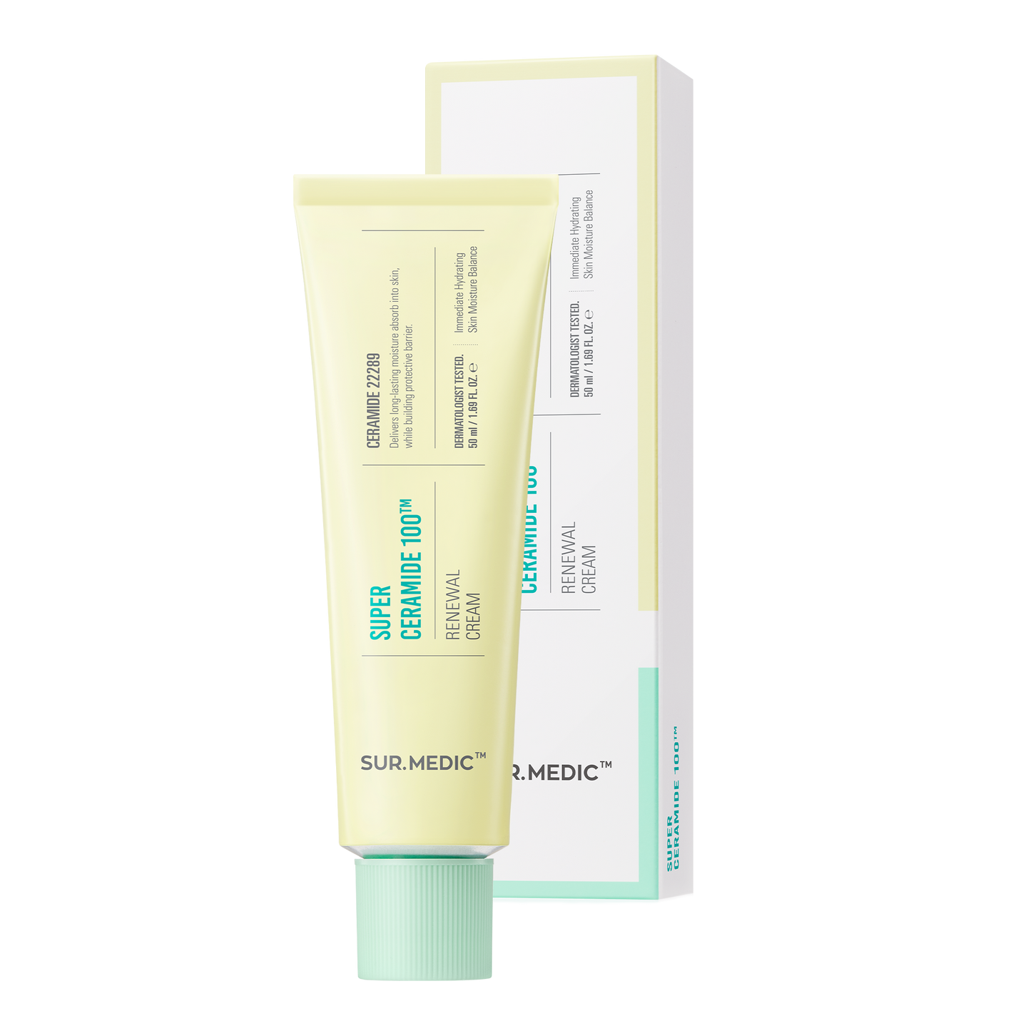 [1BOX/ 94ea] SUR.MEDIC+ SUPER CERAMIDE 100 RENEWAL CREAM 1.69 oz / 50ml
