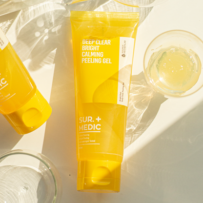 [1BOX/ 50ea] SUR.MEDIC+ DEEP CLEAR BRIGHT CALMING PEELING GEL 4.06 oz / 120ml