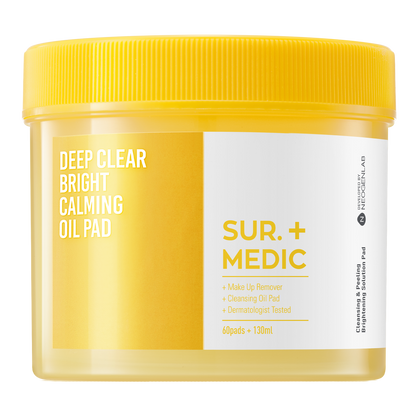 [1BOX/ 30ea] SUR.MEDIC+ DEEP CLEAR BRIGHT CALMING OIL PAD 4.39 oz / 130ml