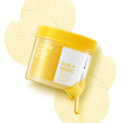 [1BOX/ 30ea] SUR.MEDIC+ DEEP CLEAR BRIGHT CALMING OIL PAD 4.39 oz / 130ml