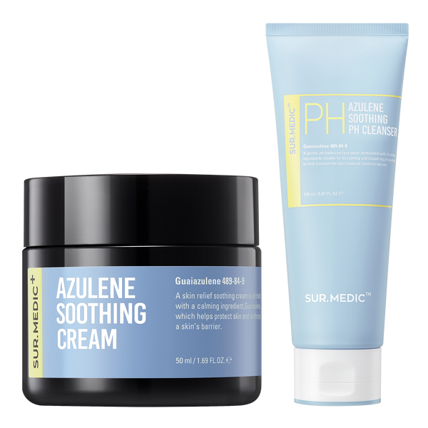 SUR.MEDIC+ AZULENE SOOTHING PH CLEANSER + SUR.MEDIC AZULENE SOOTHING CREAM