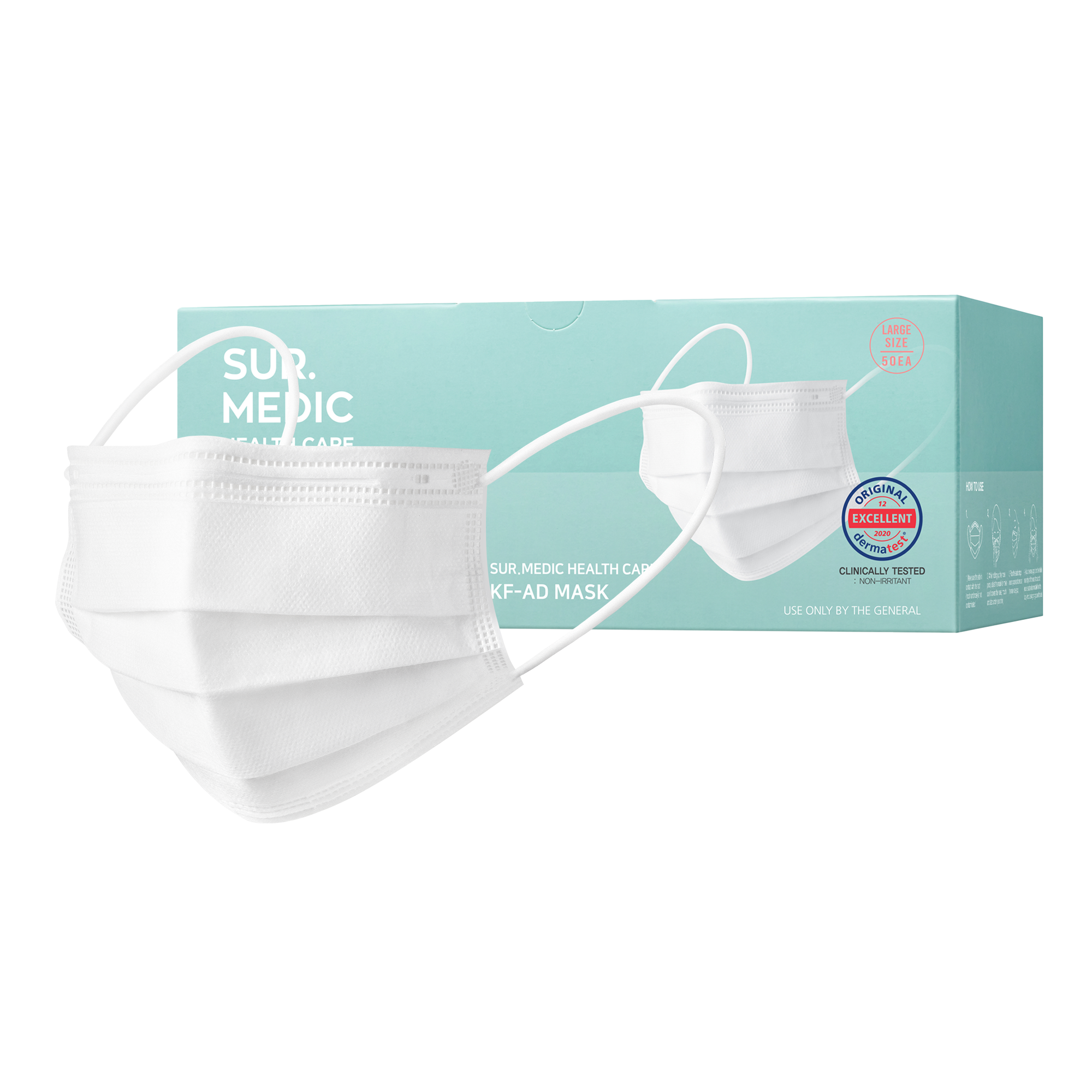 SUR.MEDIC+ KF-AD Face Mask Package (White) for Adult